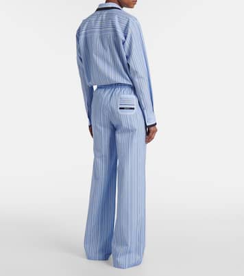 Pantalon ample Horsebit rayé en coton | Gucci