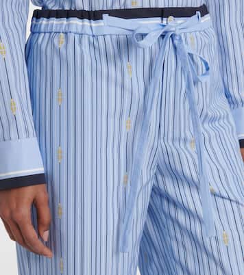 Pantalon ample Horsebit rayé en coton | Gucci
