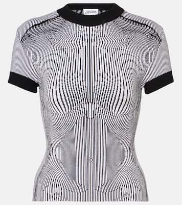 Top Morphing Pinstripe in jacquard di jersey | Jean Paul Gaultier
