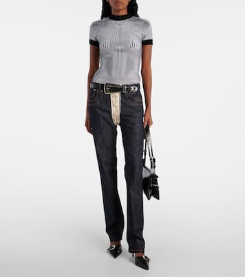 Top Morphing Pinstripe in jacquard di jersey | Jean Paul Gaultier