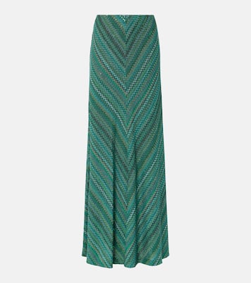 Jupe longue Zigzag en lamé | Missoni