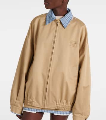 Checked cotton jacket | Miu Miu