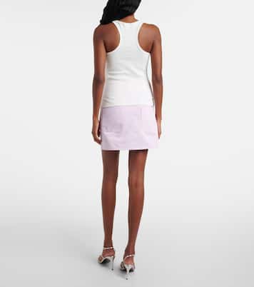 Tank top in maglia di cotone a coste  | Courrèges