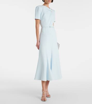 Abito midi in cady con cintura | Roland Mouret