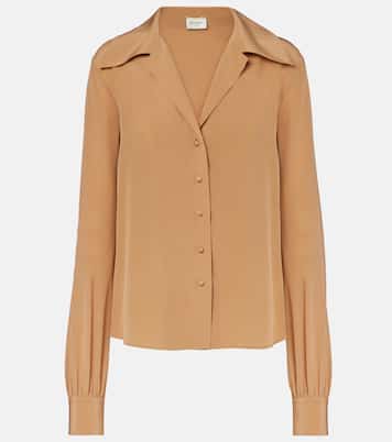 Blusa in seta crêpe de chine | Saint Laurent