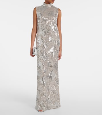 Abito lungo Miami con paillettes | Taller Marmo