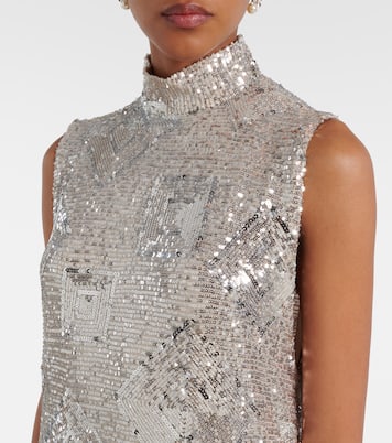 Abito lungo Miami con paillettes | Taller Marmo