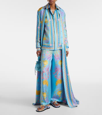 Printed wide-leg pants | Versace