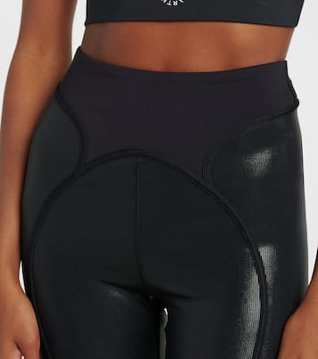 High-rise lamé leggings | Adidas by Stella McCartney