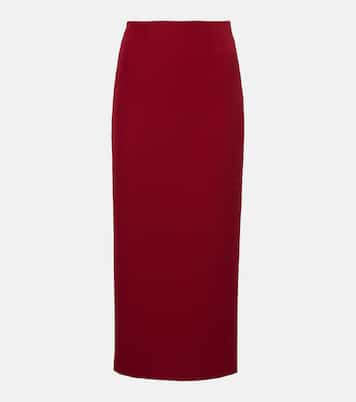 Pencil crêpe midi skirt | Roland Mouret