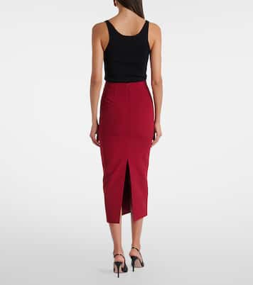 Pencil crêpe midi skirt | Roland Mouret