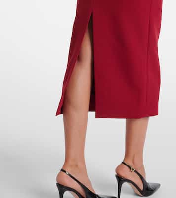 Pencil crêpe midi skirt | Roland Mouret