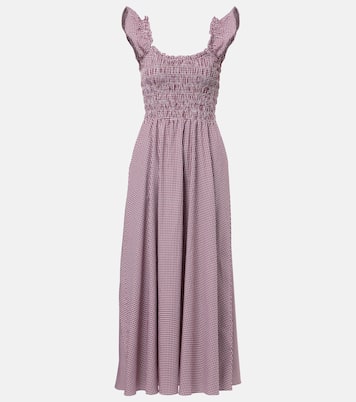 Eudora shirred cotton-blend maxi dress | Faithfull