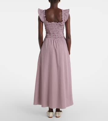 Eudora shirred cotton-blend maxi dress | Faithfull