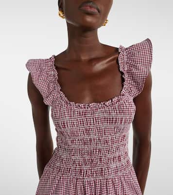 Eudora shirred cotton-blend maxi dress | Faithfull