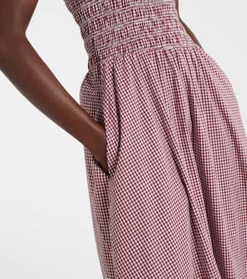 Eudora shirred cotton-blend maxi dress | Faithfull