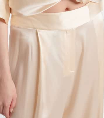 Pantalones rectos de satén de seda | The Sei