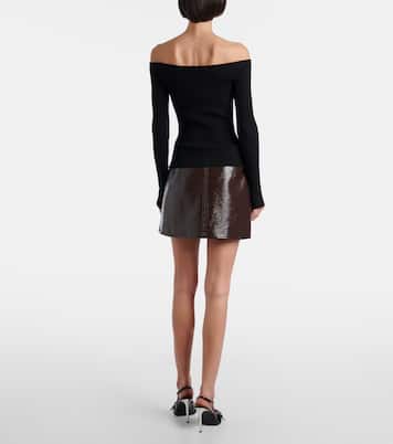Off-Shoulder-Top aus Rippstrick | Courrèges