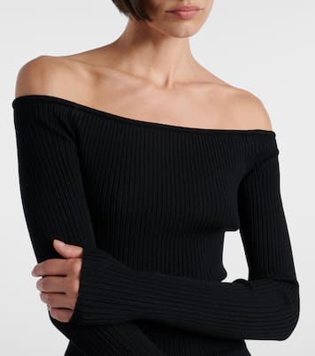 Off-Shoulder-Top aus Rippstrick | Courrèges