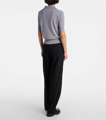 Wool and silk polo shirt | Ami Paris