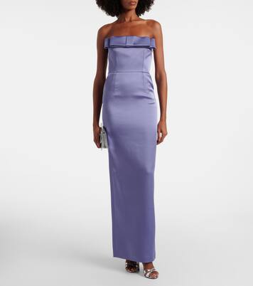 Sisu bow-detail satin gown | The New Arrivals Ilkyaz Ozel