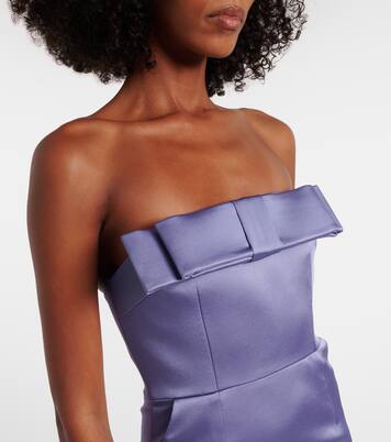 Sisu bow-detail satin gown | The New Arrivals Ilkyaz Ozel