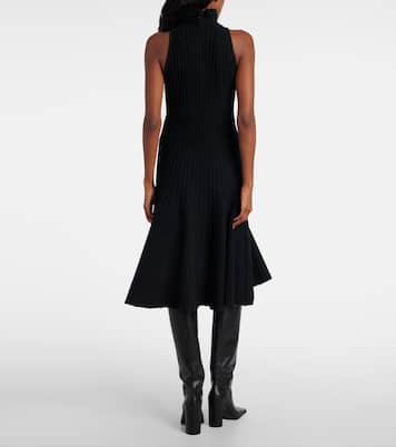 Ribbed-knit turtleneck midi dress | Alaïa