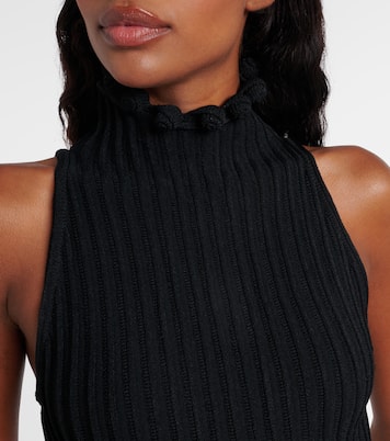 Ribbed-knit turtleneck midi dress | Alaïa