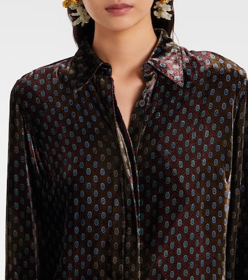 Printed velvet shirt | Dries Van Noten