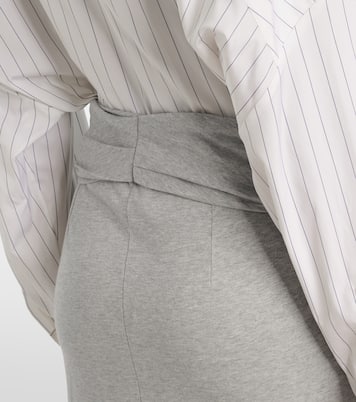 Gathered cotton jersey midi skirt | Dries Van Noten
