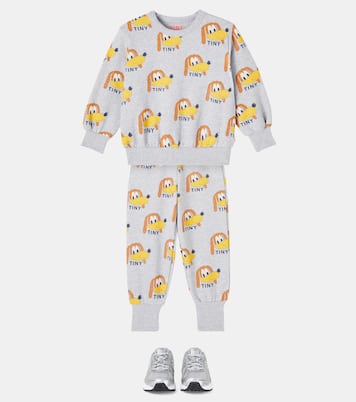 Dogs printed cotton jersey sweatpants | Tinycottons