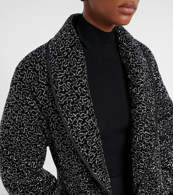 Embellished shearling-trimmed coat | Jacques Wei