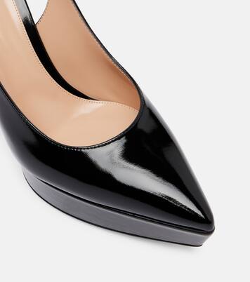 Pumps slingback Dasha 115 in vernice con plateau | Gianvito Rossi