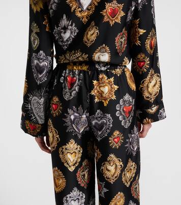 Devotion silk twill palazzo pants | Dolce&Gabbana