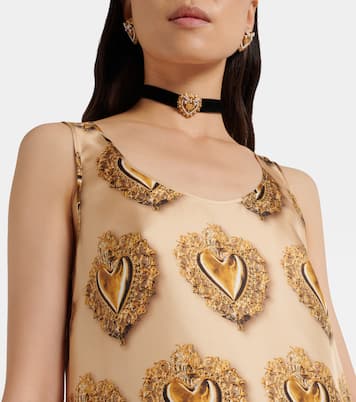 Printed silk satin top | Dolce&Gabbana