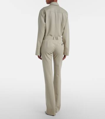 Gerade Low-Rise-Hose aus Wolle | The Attico