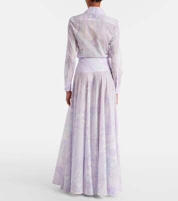Orchidee cotton maxi skirt | Pucci