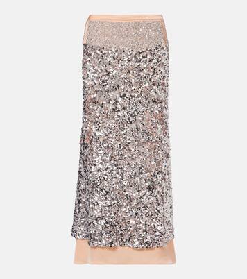 Sequined jersey midi skirt | Rabanne