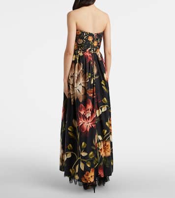 Tonia floral lace-trimmed cotton maxi dress | Agua by Agua Bendita