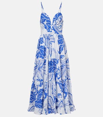 Vestido largo Milena de algodón estampado | Poupette St Barth