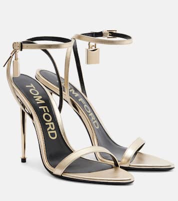 Verzierte Sandalen aus Metallic-Leder | Tom Ford