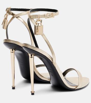 Verzierte Sandalen aus Metallic-Leder | Tom Ford