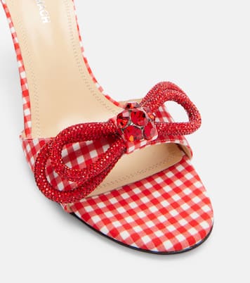 Double Bow 85 gingham mules | Mach & Mach