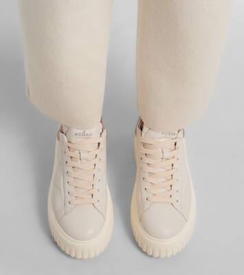 H-Stripes leather platform sneakers | Hogan
