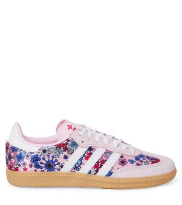 Samba OG floral suede-trimmed sneakers | Adidas Originals Kids