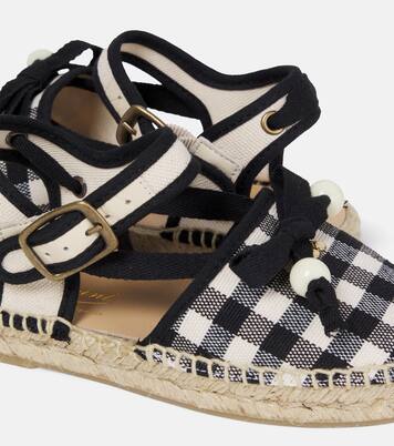 Evila gingham espadrille sandals | Bonpoint