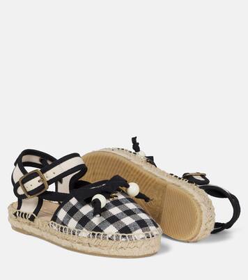 Evila gingham espadrille sandals | Bonpoint