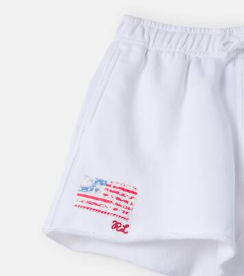 Embroidered cotton terry shorts | Polo Ralph Lauren Kids
