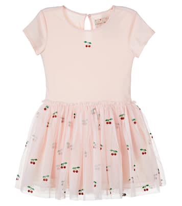 Cotton-blend jersey and tulle dress | Konges Sløjd