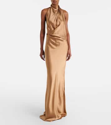 Robe longue en satin de soie | The Sei